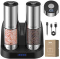 TOMEEM Rechargeable Electric Salt and Pepper Grinder Set, Battery Display by Tomeem