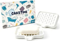 CAKETIME 2 Pack Silicone Soap Dish with Drainage Holes for Bathroom Shower Caddy Kitchen Counter Sponge Holder Saver Tray Sink Accessories Jabonera Storage Solution Funny Gifts for Women White by CAKETIME
