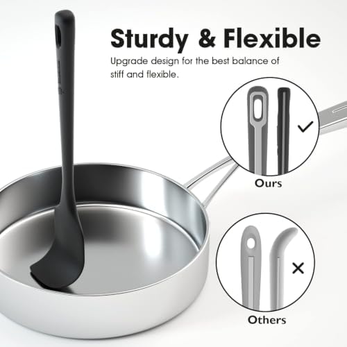 ChefAide 4 Pieces Silicone Spatulas Set, Heat Resistant Rubber Spatula - Image 3