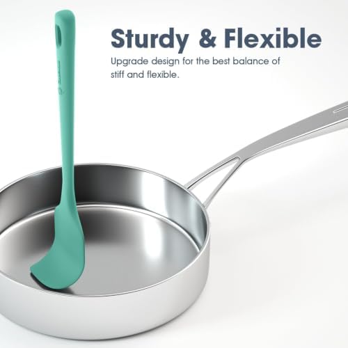 ChefAide 5 Pieces Silicone Spatulas Set, Heat Resistant Rubber Spatula - Image 3