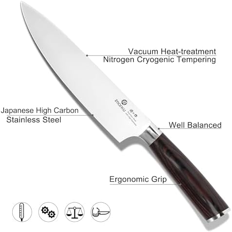 imarku 3 Pieces Knife Set, Japanese High Carbon Stainless Steel Chef Knives - Image 6