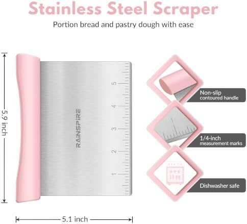 Multi-Purpose Stainless Steel Bench Scraper Dough Blender & Pastry Cutter - Image 2