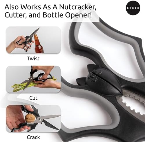 OTOTO Original Elizabat Kitchen Scissors - Halloween Goth Cute Bat Kitchen Shears, Bat Scissors, Gothic Scissors Utensils - Spooky Bats Halloween Gifts, Cute Gadgets, Kitchen Gadgets - Image 4