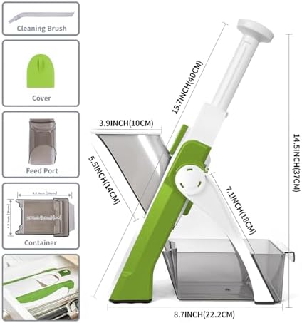 SupMaKin Safe Mandoline Slicer for Kitchen,Adjustable Potato Slicer 1-8 mm - Image 6