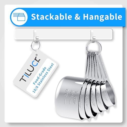 TILUCK Stainless Steel Measuring Cups & Spoons Set, Cups and Spoons - Image 3