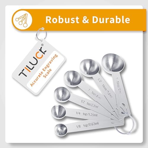 TILUCK Stainless Steel Measuring Cups & Spoons Set, Cups and Spoons - Image 4