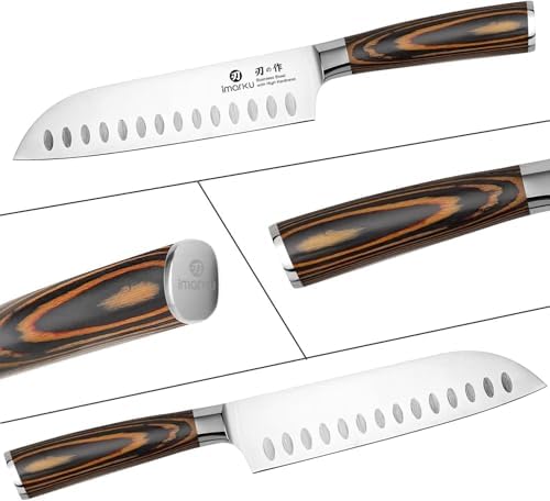 Imarku Santoku Knife 7 Inch Japanese Style Sharp Edge Design Kitchen Knife - Image 4