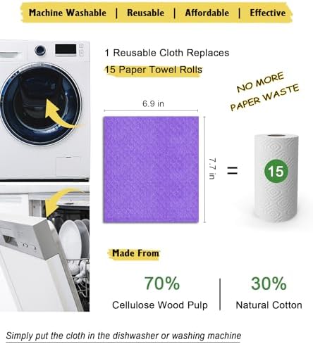MoLKENE Swedish Dishcloths for Kitchen, 10 Pack Reusable Paper Towels - Image 4