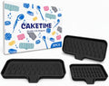 CAKETIME 3 in 1 Silicone Soap Dish with Drainage Holes for Bathroom Shower Caddy Kitchen Counter Sponge Holder Bar Sink Organizer Gadgets Gears Items Self Draining Jabonera Generic Random Stuff by CAKETIME