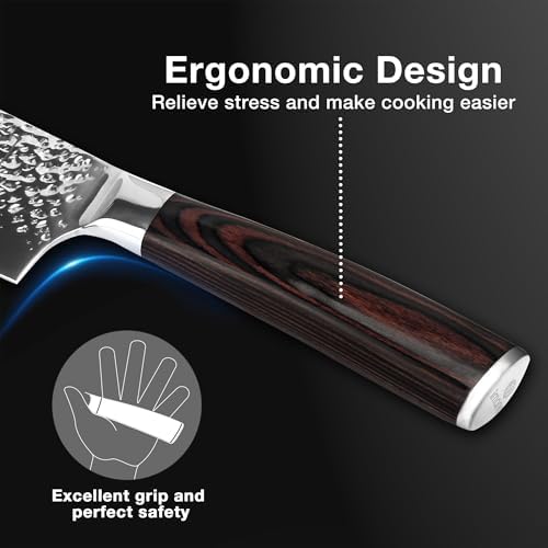 imarku Nakiri Knife 7 Inch,Razor Sharp Japanese Kitchen knife Chef Knife - Image 6
