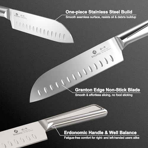 imarku Santoku Knife 7 Inch, Japanese Sharp High Carbon Stainless Steel - Image 3