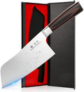 imarku 7 Inch Meat Cleaver, SUS440A Japanese Steel, Ergonomic Handle by imarku
