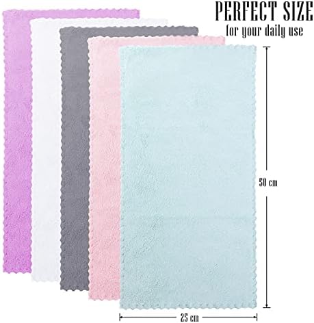 24 Pack Kitchen Dishcloths - Does Not Shed Fluff - Reusable Dish Towels, Dish cloths, Super Absorbent Coral Fleece Cleaning Cloths, Nonstick Oil Washable Fast Drying, 10 x 20 Inch (Multicolor) - Image 2