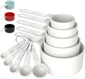 Measuring Cups & Spoons Set, Stackable Cups and Spoons by TILUCKBringsGoodLuck