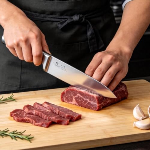 imarku 15-Piece Knife Block Set Built-in Sharpener, Santoku for kitchen - Image 2