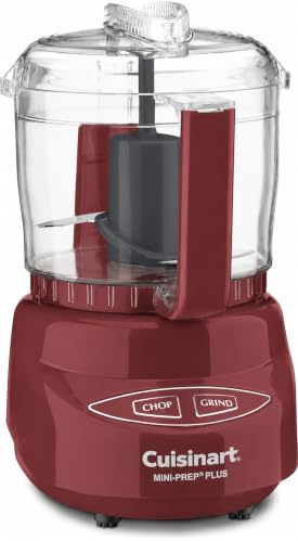 Cuisinart Mini-Prep Plus Food Processor, 24-Ounce Mini Food Processor to Chop Herbs, Vegetables, and Hard Cheese, 24-Ounce Work Bowl, Reversible Stainless Steel Blade, DLC-2ARE, Dusty Red by Cuisinart