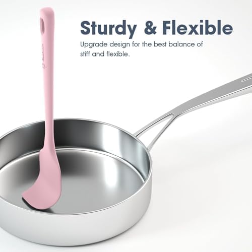 ChefAide 5 Pieces Silicone Spatulas Set, Heat Resistant Rubber Spatula - Image 5