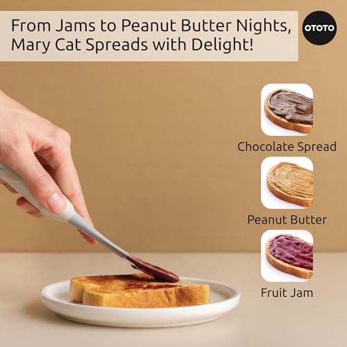 OTOTO Jar Scraper Spatula - Silicone Scraper, Cute Kitchen Accessories, Unique Fun Cooking Kitchen Gadgets for Foodies - BPA-free & 100% Food Safe (Mary Cat) - Image 4