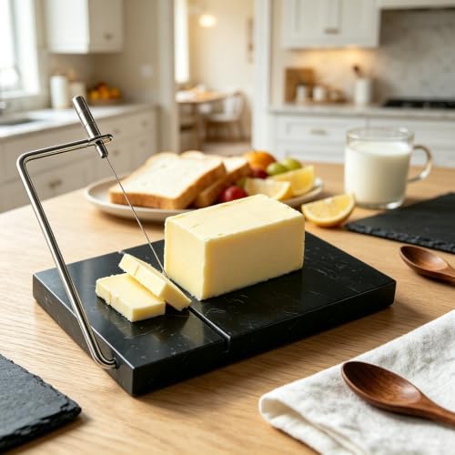 Marble Cheese Slicer with 2 Extra Wires, Block Cheese Cutter, Black - Image 3