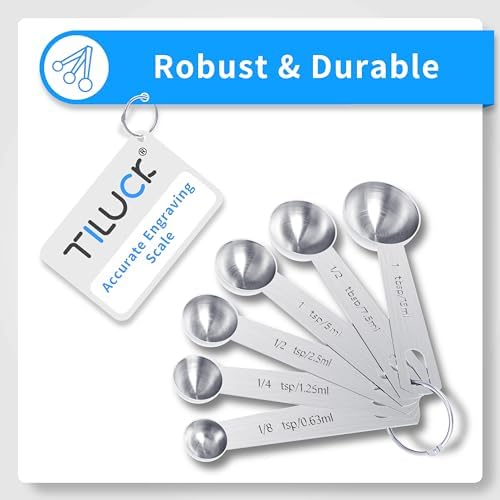 TILUCK Stainless Steel Measuring Cups & Spoons Set, Cups and Spoons - Image 4