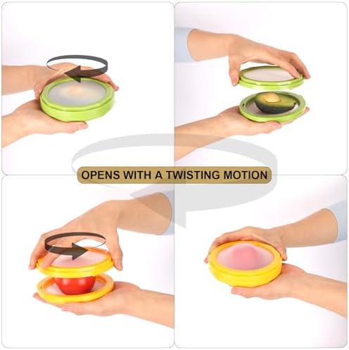 Winb Reusable Avocado Saver & Onion Storage, 4Pcs Silicone Produce Holders - Image 4