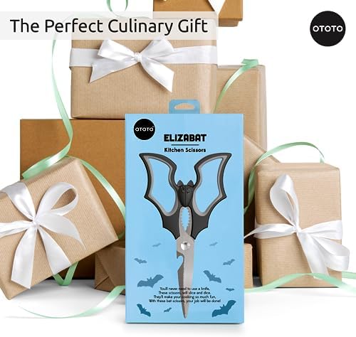 OTOTO Original Elizabat Kitchen Scissors - Halloween Goth Cute Bat Kitchen Shears, Bat Scissors, Gothic Scissors Utensils - Spooky Bats Halloween Gifts, Cute Gadgets, Kitchen Gadgets - Image 6