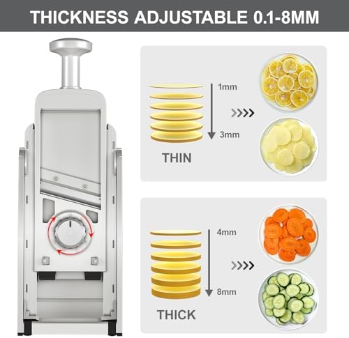 SupMaKin Safe Mandoline Slicer Plus, Adjustable Potaot slicer 1-8 mm - Image 4