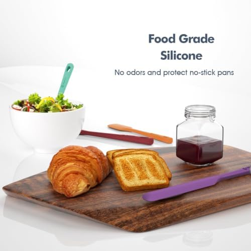 ChefAide 5 Pieces Silicone Spatulas Set, Heat Resistant Rubber Spatula - Image 6