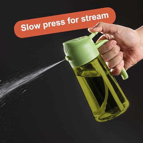 CXINYI - 16oz/470ml Olive Oil Dispenser for Kitchen with Stickers - 2 in 1 Olive Oil Sprayer for Cooking, Air Fryer, and Salad, Green (Light-Proof Kitchen Gadget) - Image 5