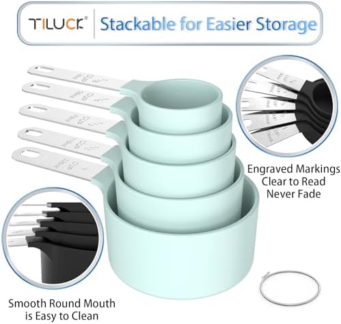 Measuring Cups & Spoons Set, Stackable Cups and Spoons - Image 4