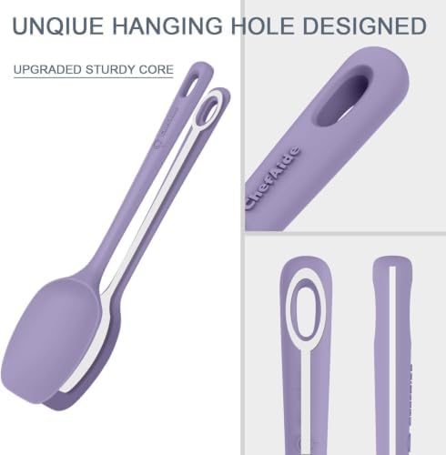 ChefAide 5 Pieces Silicone Spatulas Set, Heat Resistant Rubber Spatula - Image 3