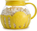 Ecolution Patented Micro-Pop Microwave Popcorn Popper with Temperature Safe Glass, 3-in-1 Lid Measures Kernels and Melts Butter, Made Without BPA, Dishwasher Safe, 3-Quart, Yellow by Ecolution