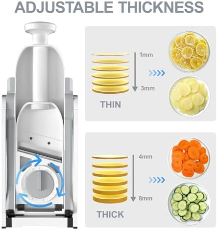 SupMaKin Safer Mandoline Slicer for Kitchen,Adjustable Potato Slicer 1-8 mm - Image 2