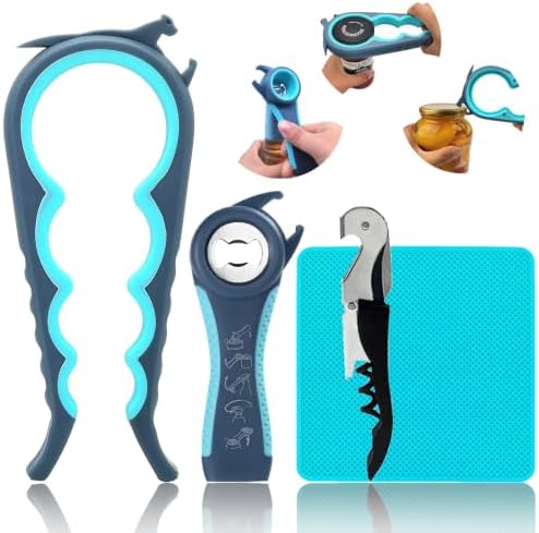 Jar Opener for Weak Hands, Seniors with Arthritis, 5 in 1 Bottle Opener by Otstar