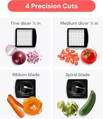 Fullstar Pro Original Vegetable Chopper & Spiralizer, All-in-1 Kitchen Tool - Image 4