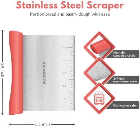 Multi-Purpose Stainless Steel Bench Scraper Dough Blender & Pastry Cutter - Image 2