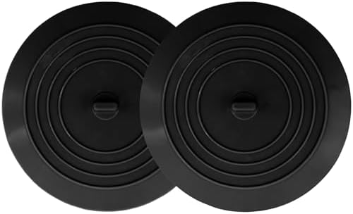 V-TOP Bathtub Drain Stopper 2 Pack, 5 inches Silicone Tub Stopper Shower Drain Cover, Bath Tub Plug Hair Stopper,Universal Flat Suction Renter Friendly Bath Accessories by V-TOP