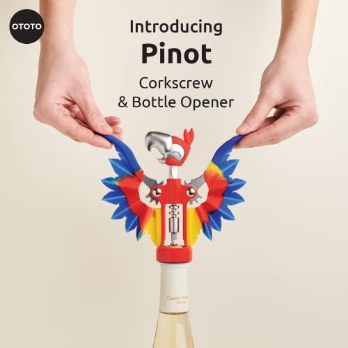 OTOTO Pinot Wine Bottle Opener - Parrot Wing Corkscrews for Gifts, Bottles Manual, Cool Gadgets with Wings, Bar accessories, Corkscrew - Image 2