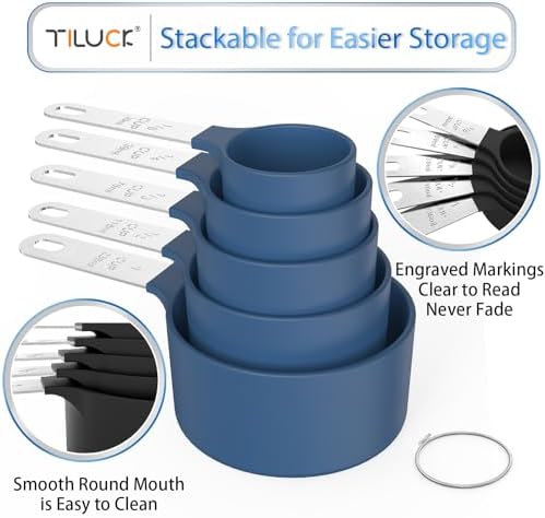 Measuring Cups & Spoons Set, Stackable Cups and Spoons - Image 4