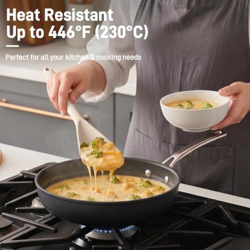 3 PACK Silicone Cooking Spatula & Spoon for Nonstick Cookware - Image 2
