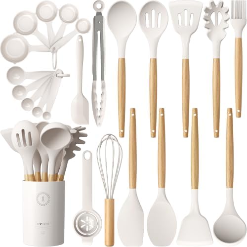 Silicone Kitchen Utensils Set, Food-grade Cooking Utensils, BPA-Free by AVGPD