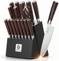 imarku 18-Piece Japanese Santoku Stainless Steel Knife Set with Block by imarku