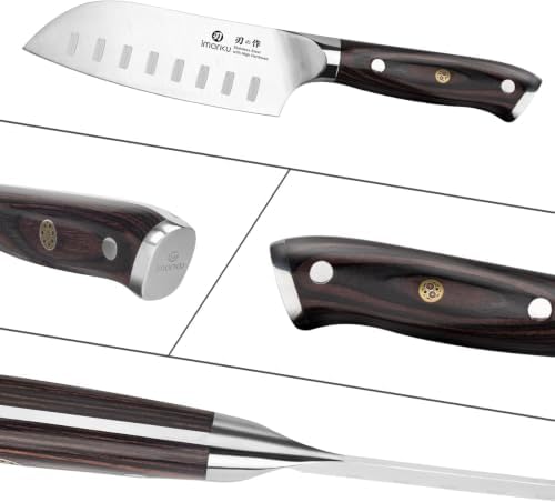 imarku Santoku Knife 5 Inch, Ultra Sharp Chef Knife with Pakkawood Handle - Image 6