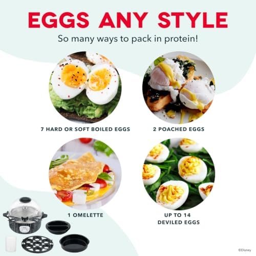 Disney | Dash Jack Skellington Rapid Egg Cooker, 7 Egg Capacity, Black - Image 5