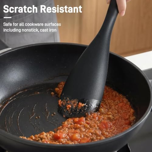 3 PACK Silicone Cooking Spoon Spatula for Nonstick Cookware, Heat‑resistant - Image 3