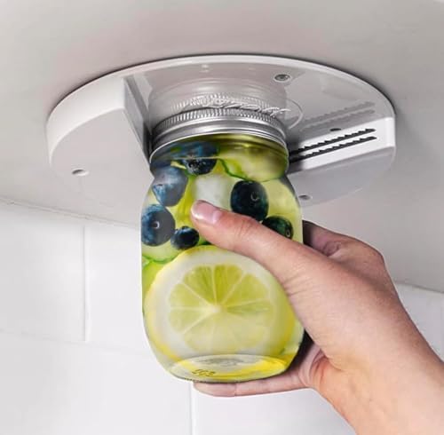 EZ Off Jar Opener for Seniors - Under Cabinet Jar Openers for Weak Hands, Easy Grip, Arthritis jar opener, One Handed Gadgets & Bottle Opener - Essential Kitchen Gadgets - 2 Bundle Pack by EZOff
