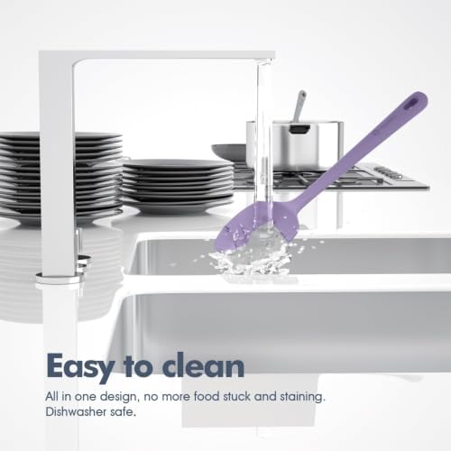 ChefAide 5 Pieces Silicone Spatulas Set, Heat Resistant Rubber Spatula - Image 5