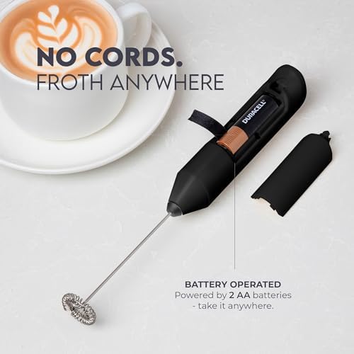Zulay Kitchen Powerful Milk Frother AA Batteries Included – Ultra Fast Handheld Drink Mixer with Stainless Steel Whisk Stirrer for Coffee, Protein, Matcha & More, Frother Wand Electric Frothmate - Image 6