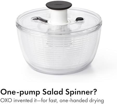 OXO Good Grips Small Salad & Herb Spinner, Vegetable Washer with Strainer - Image 2