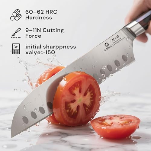 imarku Japanese Santoku Knife 7 Inch, Multi-Layer Forged, Powder Steel Core - Image 6